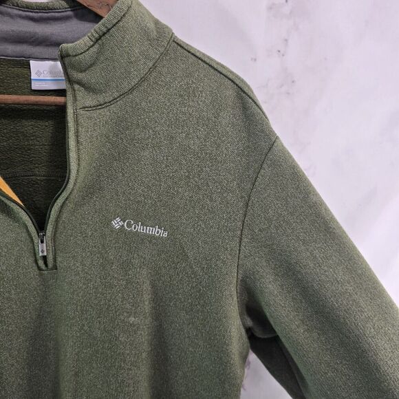 Columbia Pullover Mens Large Green Recycled Fleece Great Hart Mountain III - Picture 11 of 12